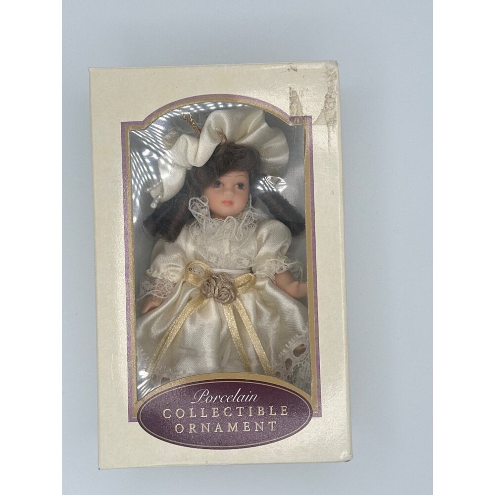 Vintage Porcelain Collectible Doll Ornament‎ in Original Box, DG Creations
